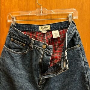Flannel Lined LL BEAN Relaxed Fit Blue Jeans